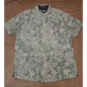 Tommy Bahama Men's Large Reverse Print Pink Floral Aloha Button-Up Shirt